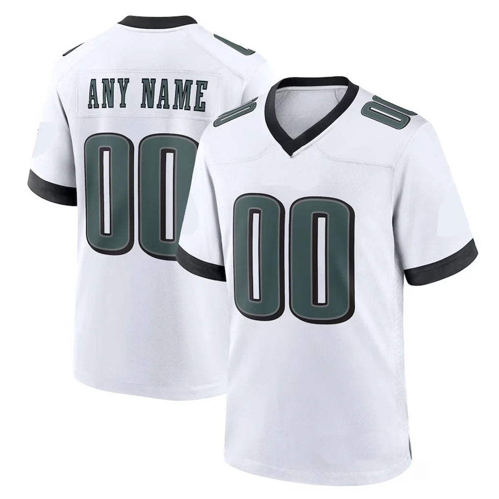 Friene Custom P.Eagles White Game Home Any Name & Numbers Stitched Jerseys