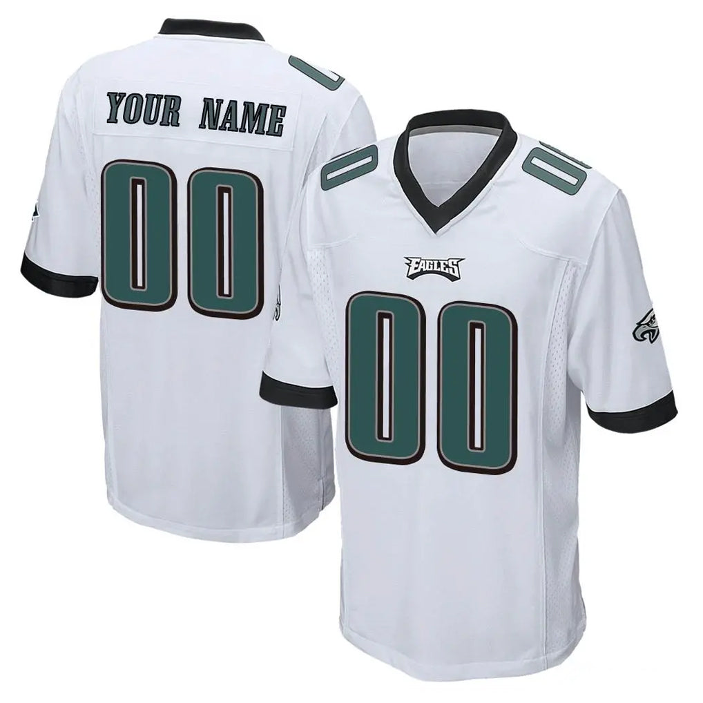 Friene Custom P.Eagles White Home Game Any Name & Numbers Stitched Jerseys