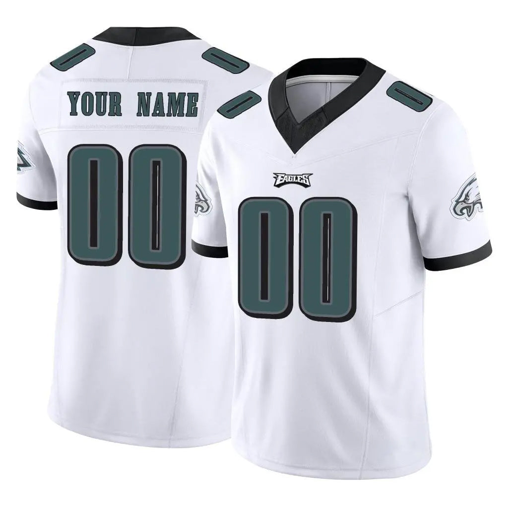 Friene Custom P.Eagles White Limited Vapor F.U.S.E. Home Game Any Name & Numbers Stitched Jerseys