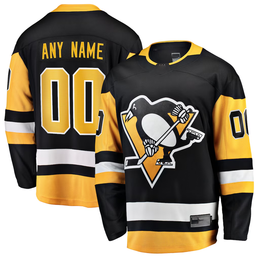 Friene Custom P.Penguins Black Home Breakaway Jerseys