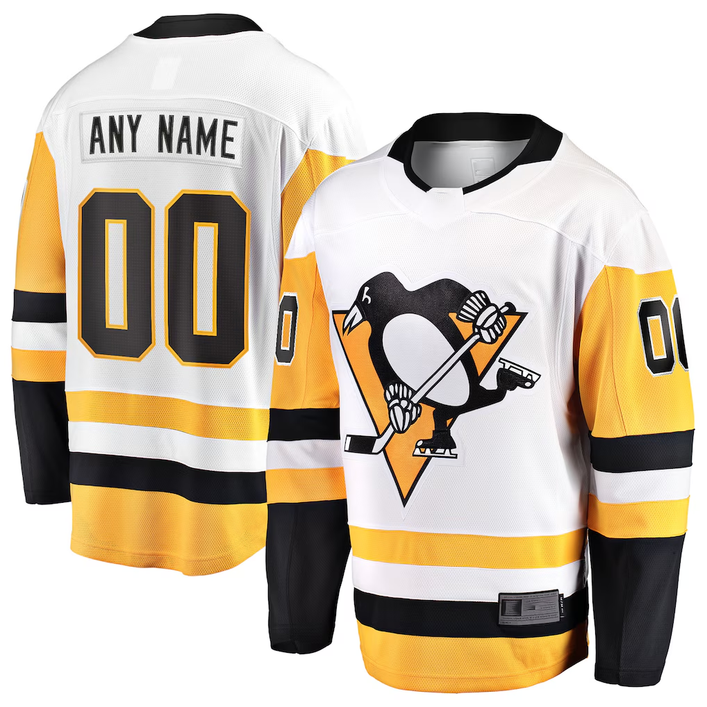 Friene Custom P.Penguins White Away Breakaway Jerseys