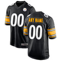 Friene Custom P.Steelers Black Home Game Stitched Jerseys