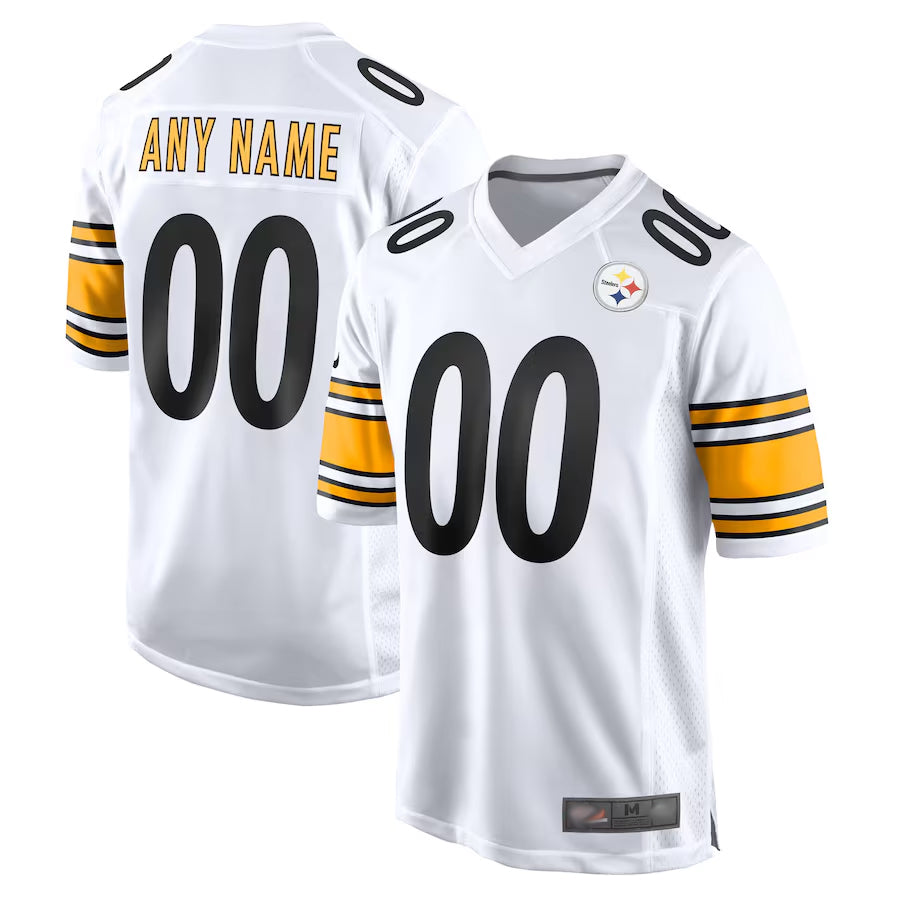 Friene Custom P.Steelers White Home Game Stitched Jerseys