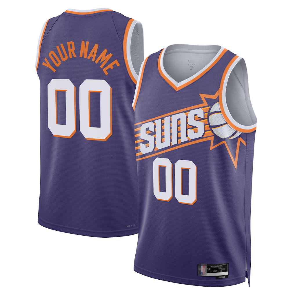 Friene Custom P.Suns Purple Swingman Stitched Jerseys - Icon Edition