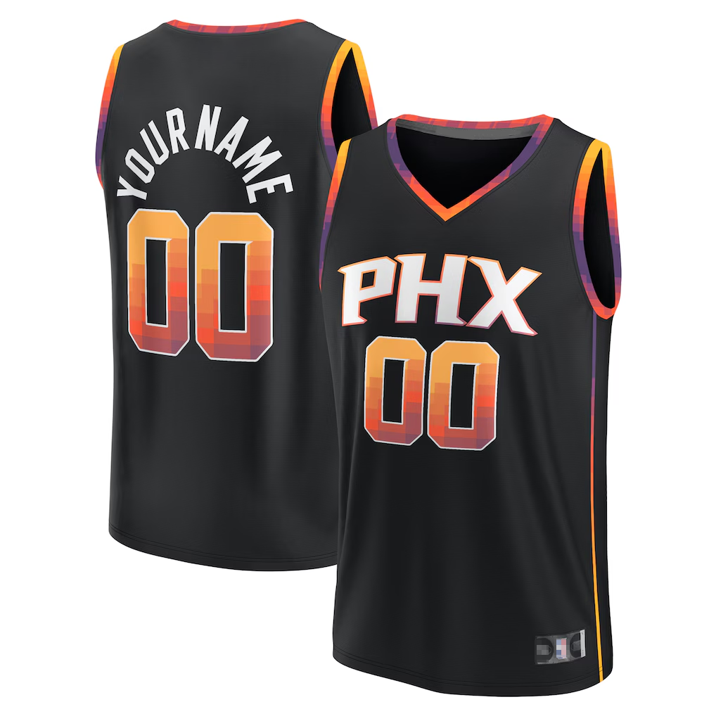 Friene Custom P.Suns Black Fast Break Replica Stitched Jerseys - Statement Edition