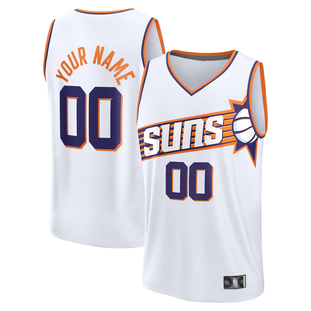 Friene Custom P.Suns White Fast Break Stitched Jerseys - Association Edition