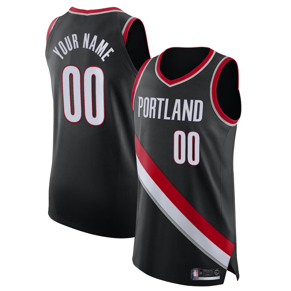 Friene Custom PT.Blazers Black 202021 Authentic Stitched Jerseys- Icon Edition