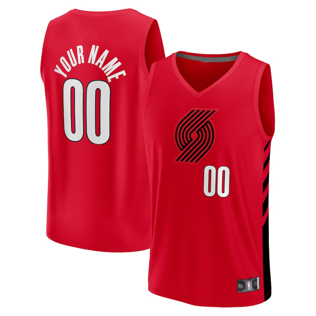 Friene Custom PT.Blazers Red Fast Break Replica Stitched Jerseys- Statement Edition