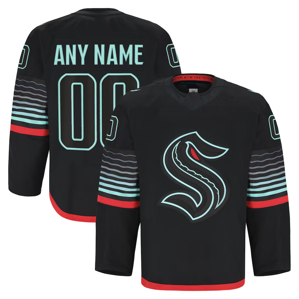 Friene Custom S.Kraken Black Alternate Authentic Pro Jerseys