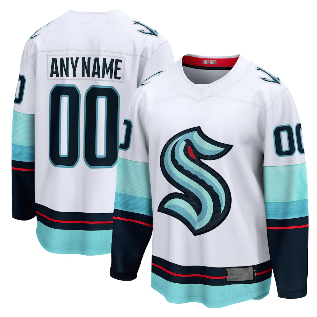 Friene Custom S.Kraken White Away Breakaway Jerseys