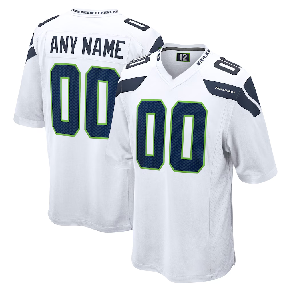 Friene Custom S.Seahawks White Game Stitched Jerseys