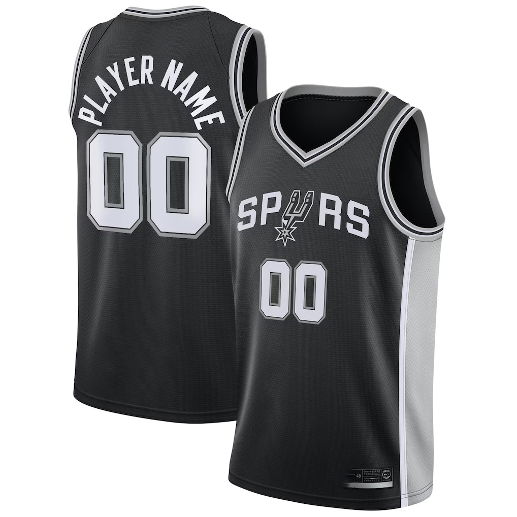 Friene Custom SA.Spurs Black Fast Break Replica Jerseys - Statement Edition