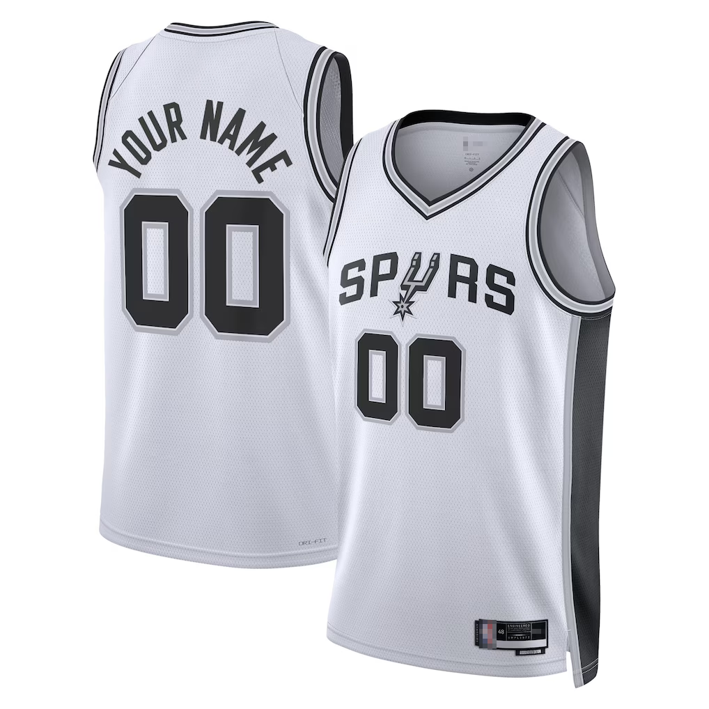 Friene Custom SA.SpursWhite Swingman Stitched Jerseys- Association Edition