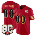 Friene Custom SF.49ers Red Limited 80th Rivalries Collection Home Game Any Name & Numbers Stitched Jerseys