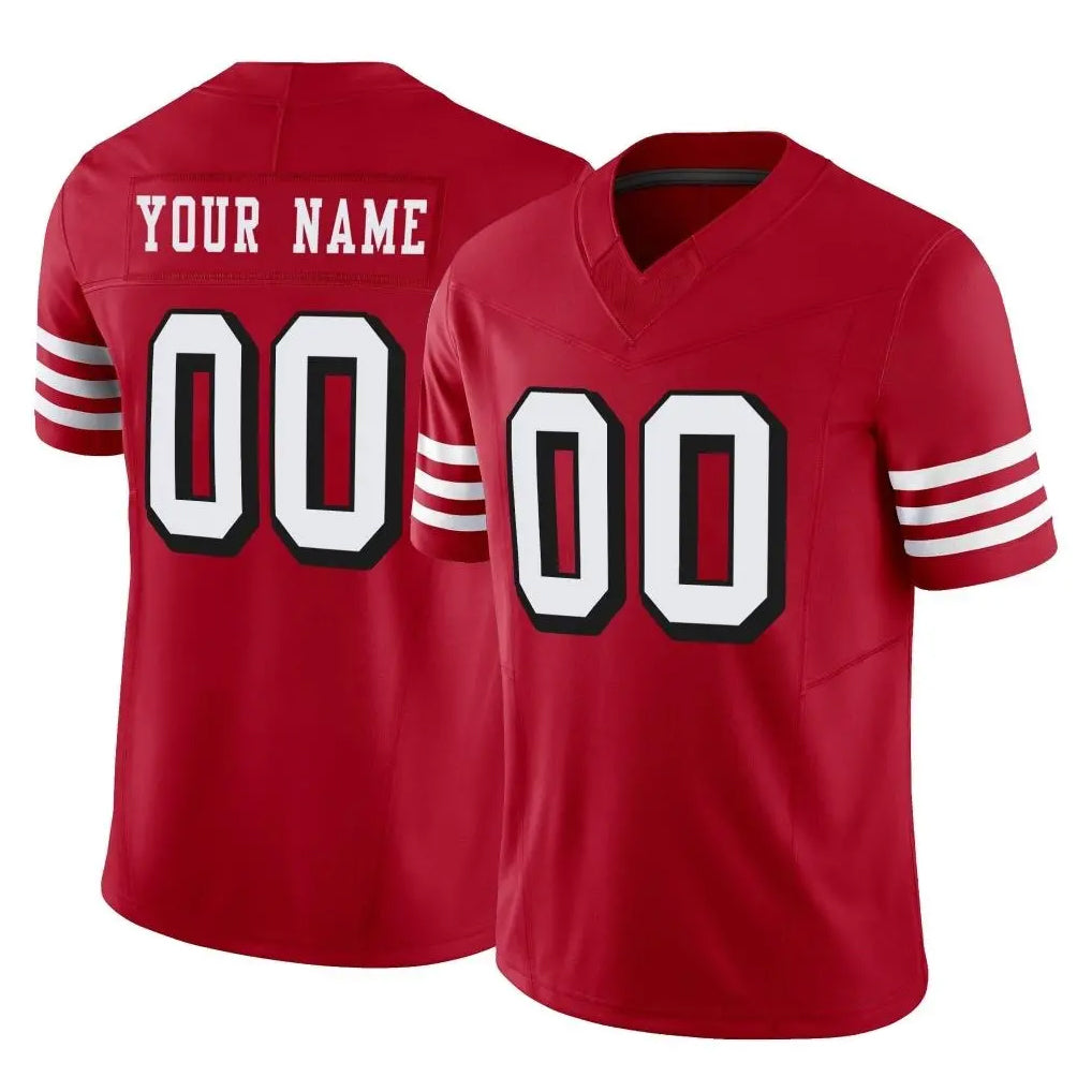 Friene Custom SF.49ers Red Limited Alternate Vapor F.U.S.E. Home Game Any Name & Numbers Stitched Jerseys