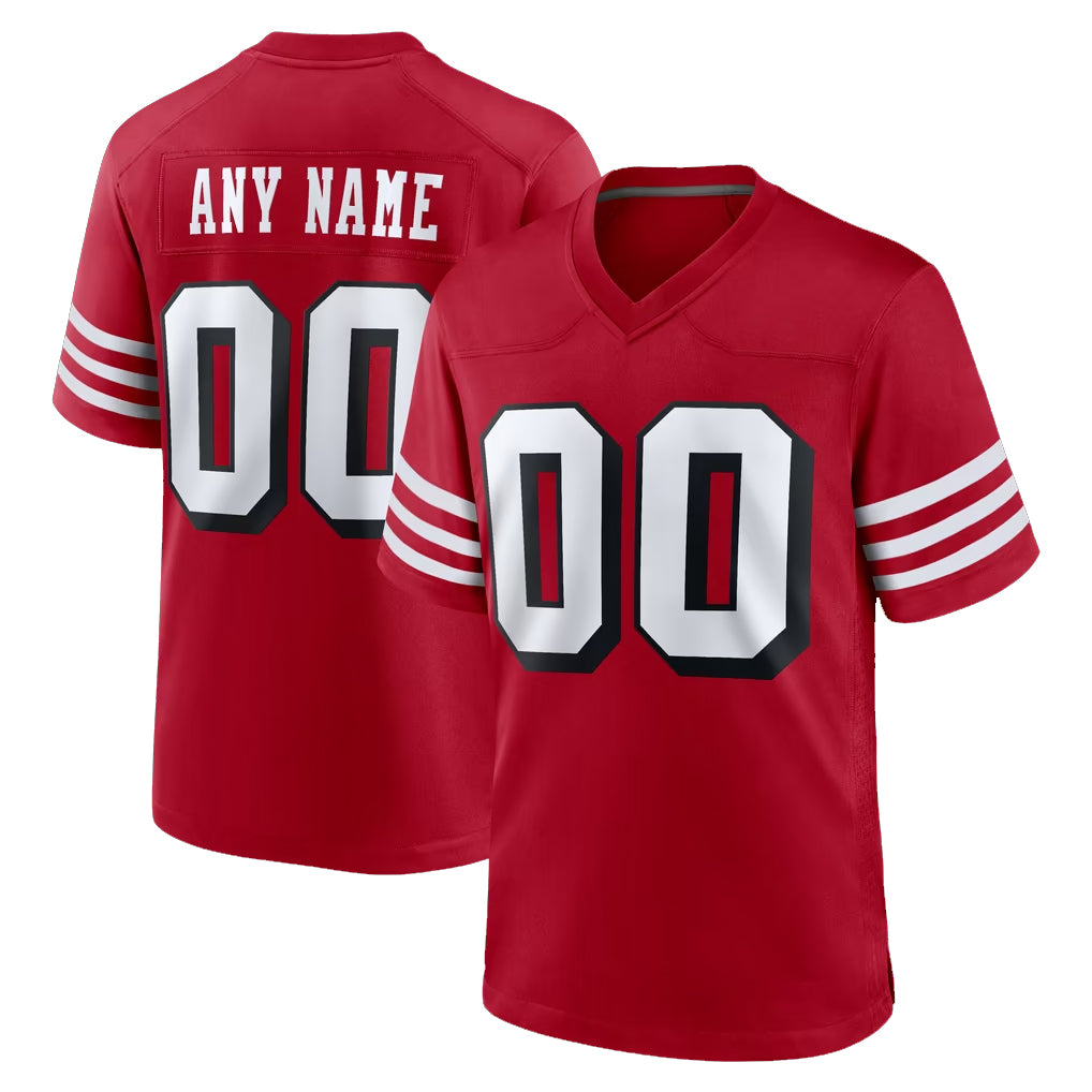 Friene Custom SF.49ers Red Limited Alternate Vapor Home Game Any Name & Numbers Stitched Jerseys