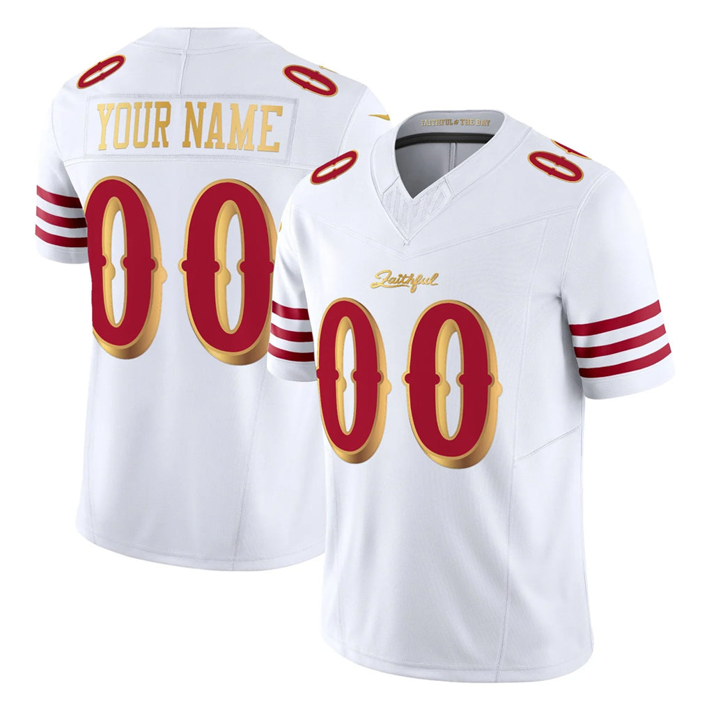 Friene Custom SF.49ers White 2025 Rivalries Collection Game Limited Any Name & Numbers Stitched Jerseys
