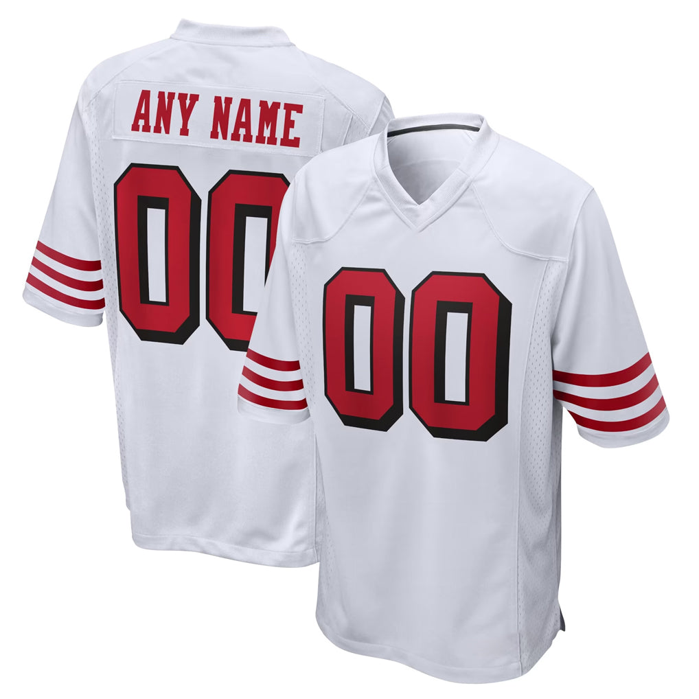 Friene Custom SF.49ers White Limited Home Game Any Name & Numbers Stitched Jerseys