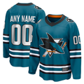 Friene Custom SJ.Sharks Teal Home Breakaway Jerseys