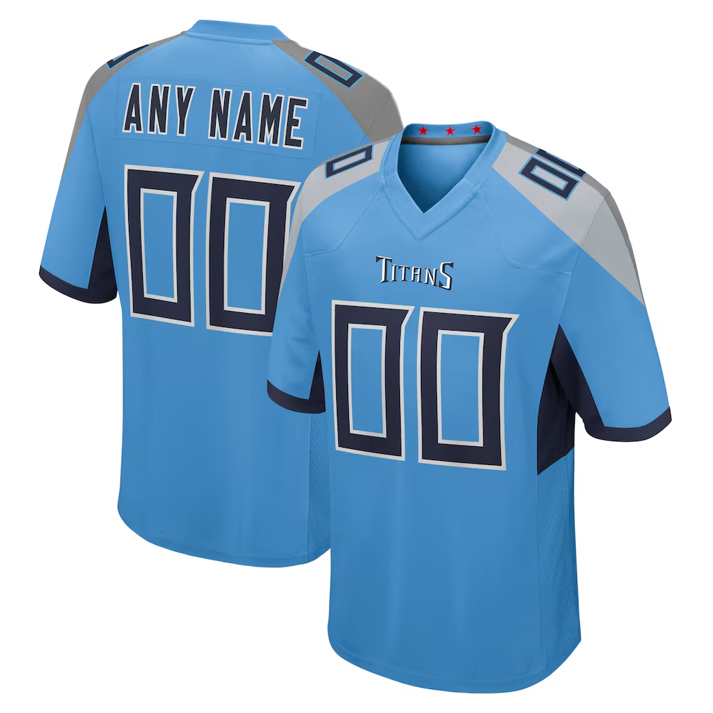 Friene Custom T.Titans Light Blue Alternate Game Stitched Jerseys