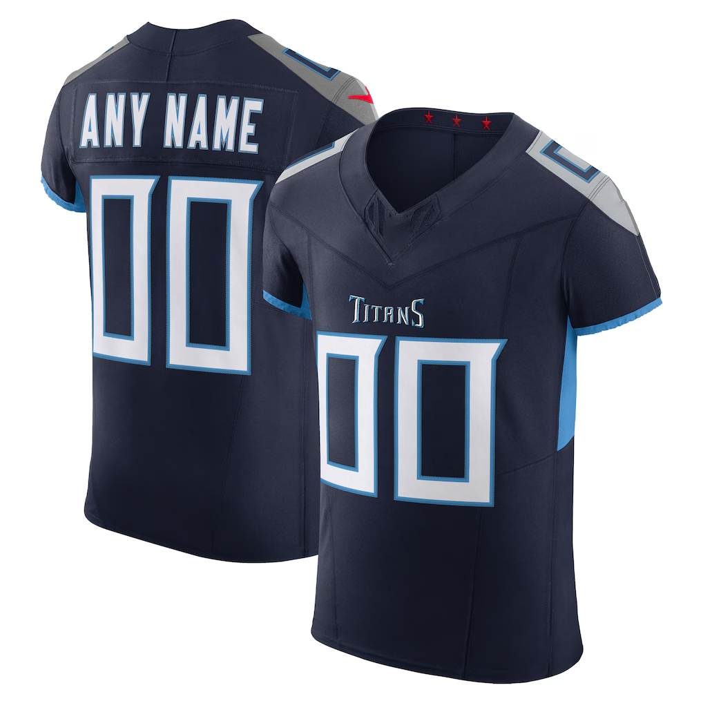 Friene Custom T.Titans Navy Vapor F.U.S.E. Elite Stitched Jerseys