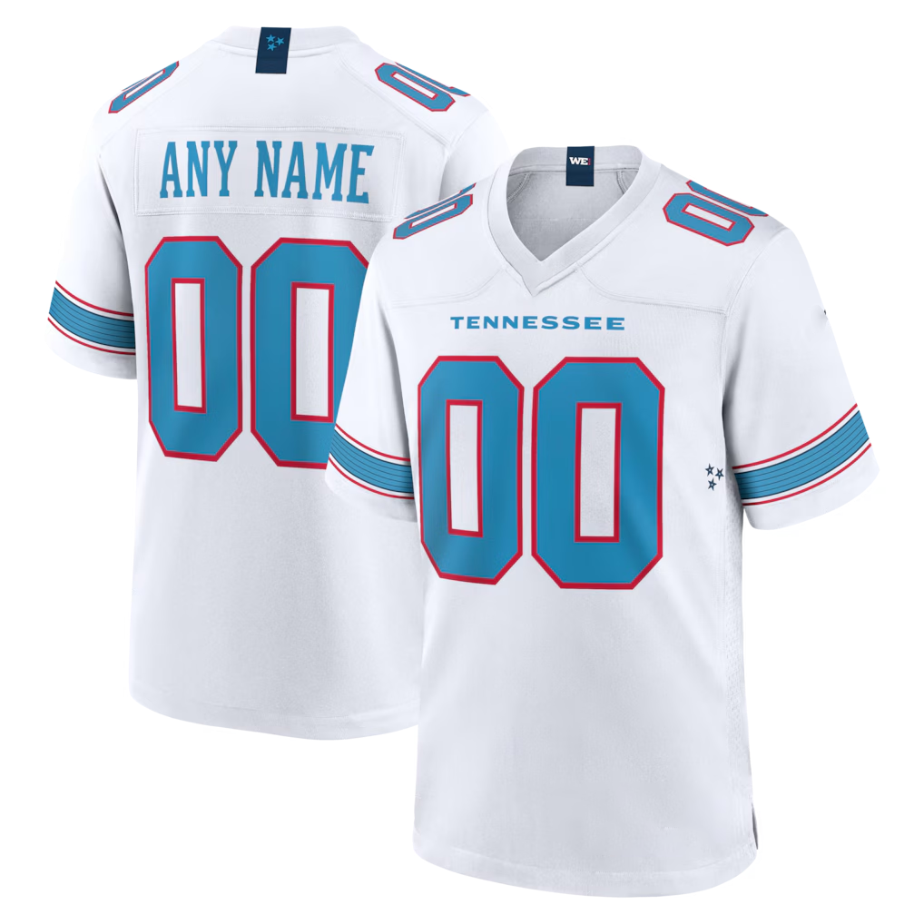 Friene Custom T.Titans White Game Stitched Jerseys