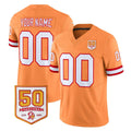 Friene Custom TB.Buccaneers 76' Orange 50th Season Vapor Limited Home Game Any Name & Numbers Stitched Jerseys