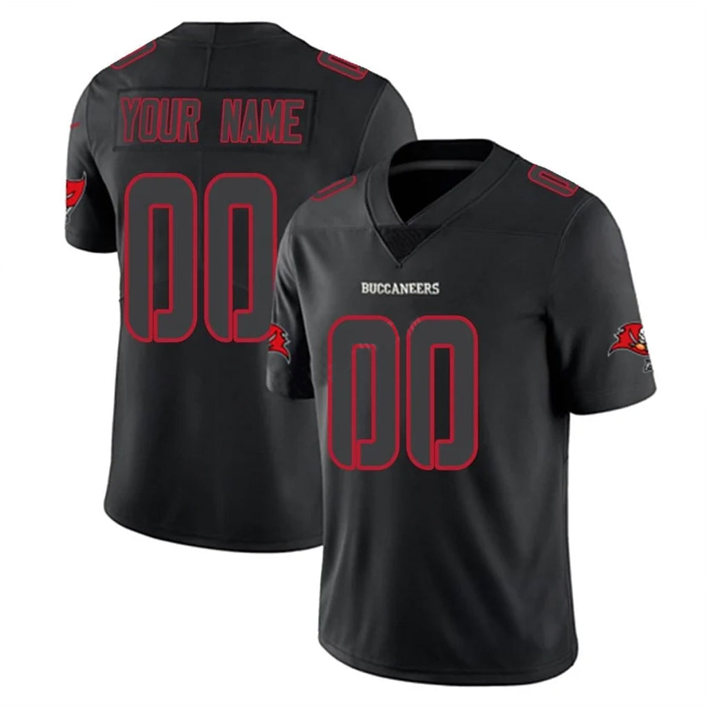 Friene Custom TB.Buccaneers Black Impact Limited Home Game Any Name & Numbers Stitched Jerseys