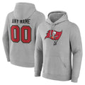 Friene Custom TB.Buccaneers Gray Pullover Hoodie Home Game Any Name & Numbers Stitched Jerseys