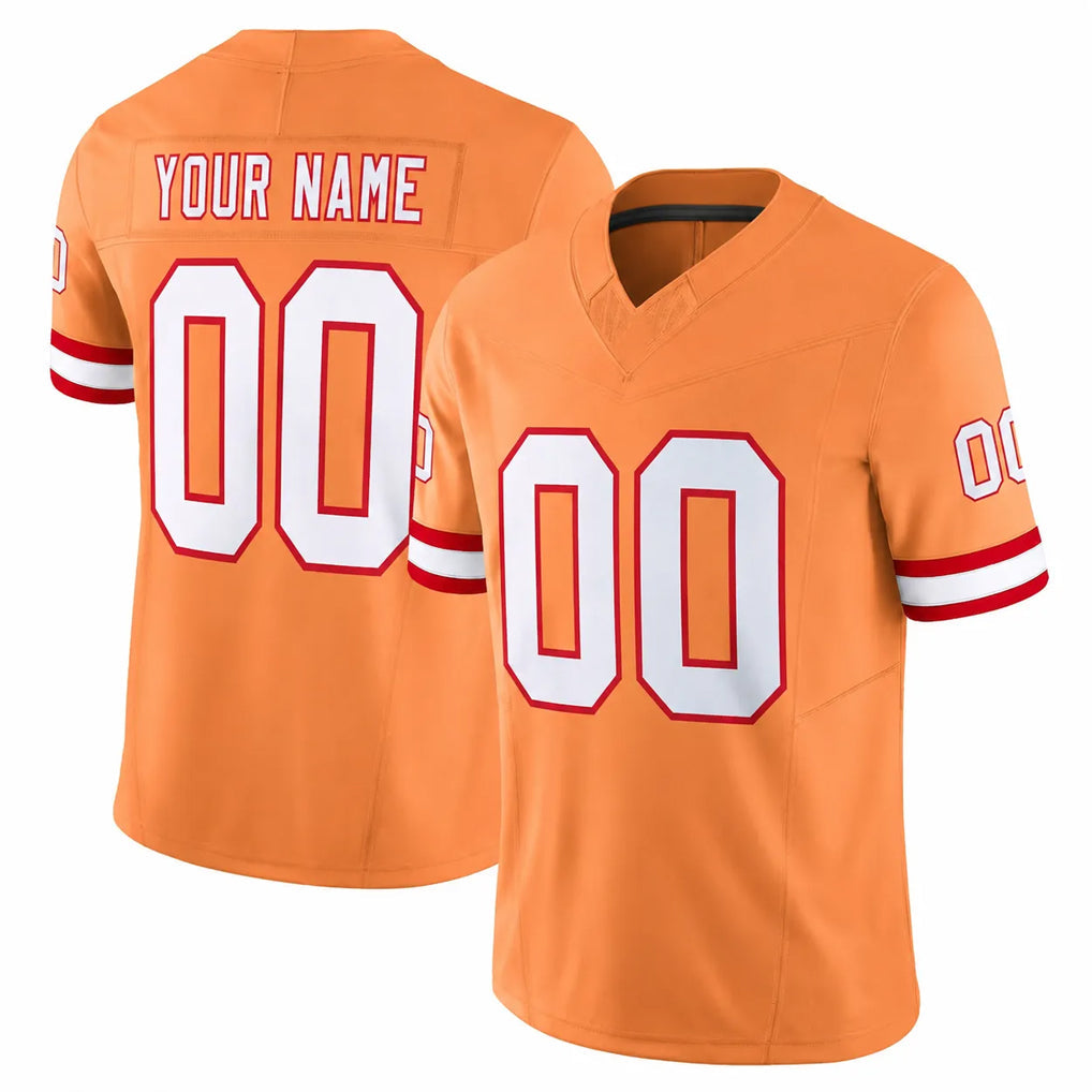 Friene Custom TB.Buccaneers Orange Limited Vapor F.U.S.E. Home Game Any Name & Numbers Stitched Jerseys