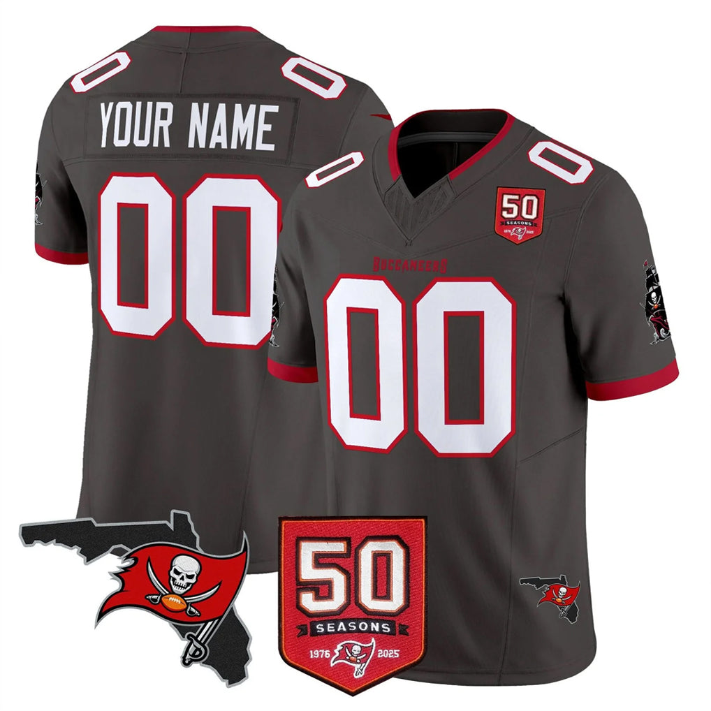 Friene Custom TB.Buccaneers Pewter Limited 2026 Season Vapor F.U.S.E. Home Game Any Name & Numbers Stitched Jerseys