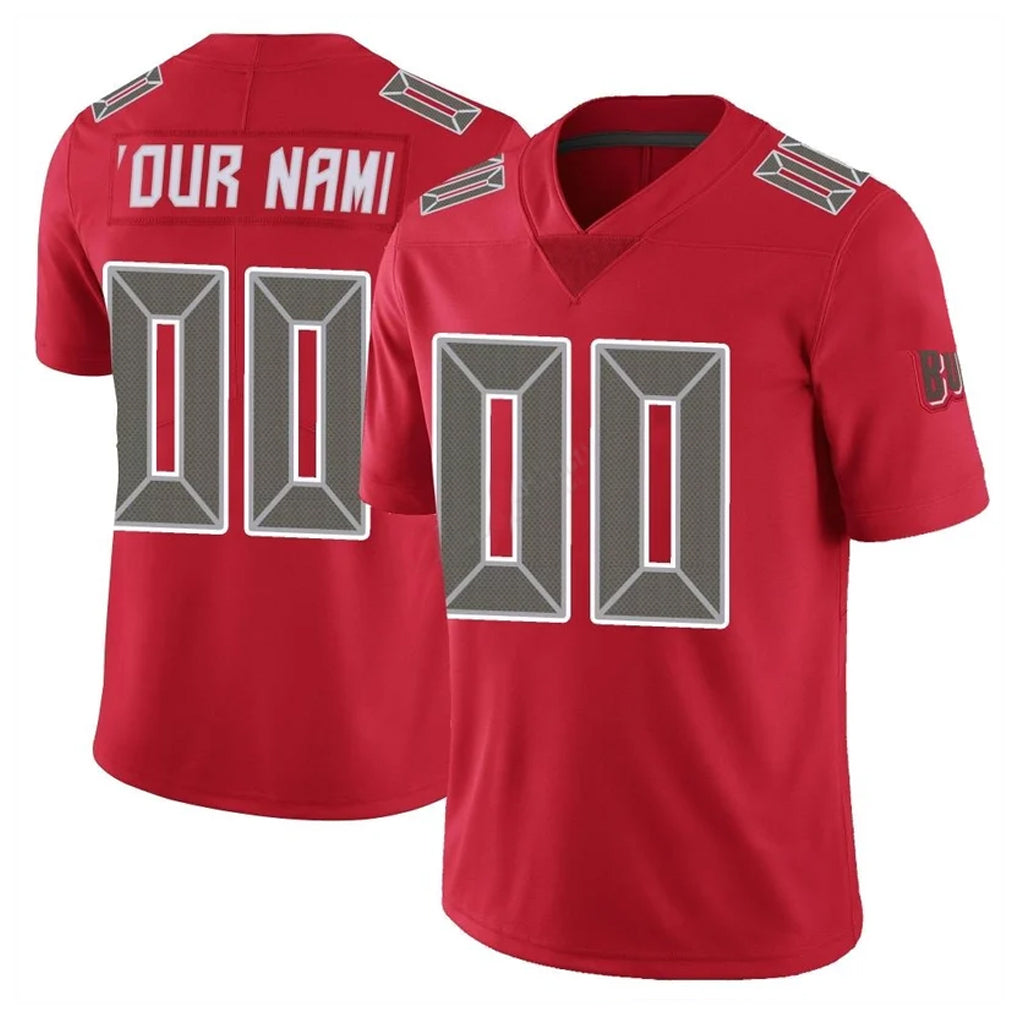 Friene Custom TB.Buccaneers Red Limited Color Rush Home Game Any Name & Numbers Stitched Jerseys