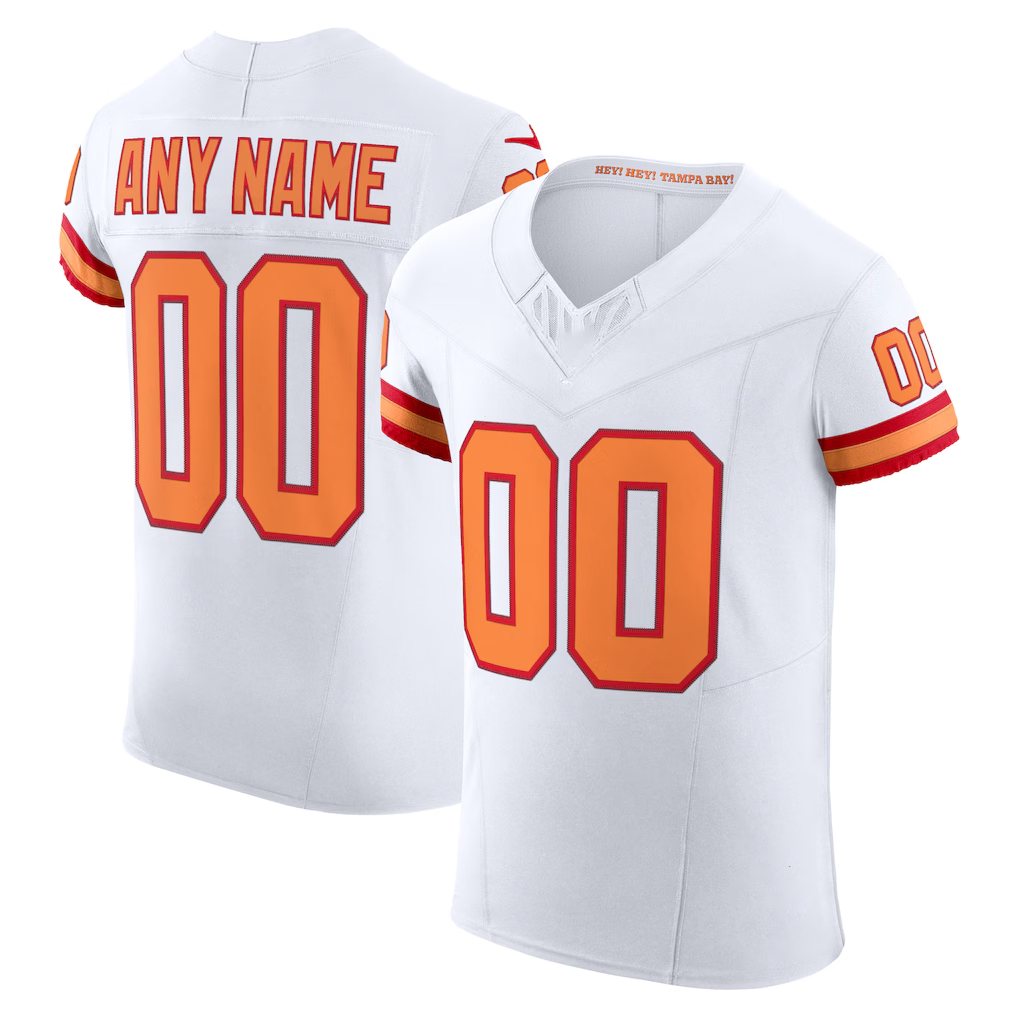 Friene Custom TB.Buccaneers White Vapor F.U.S.E. Elite Stitched Jerseys