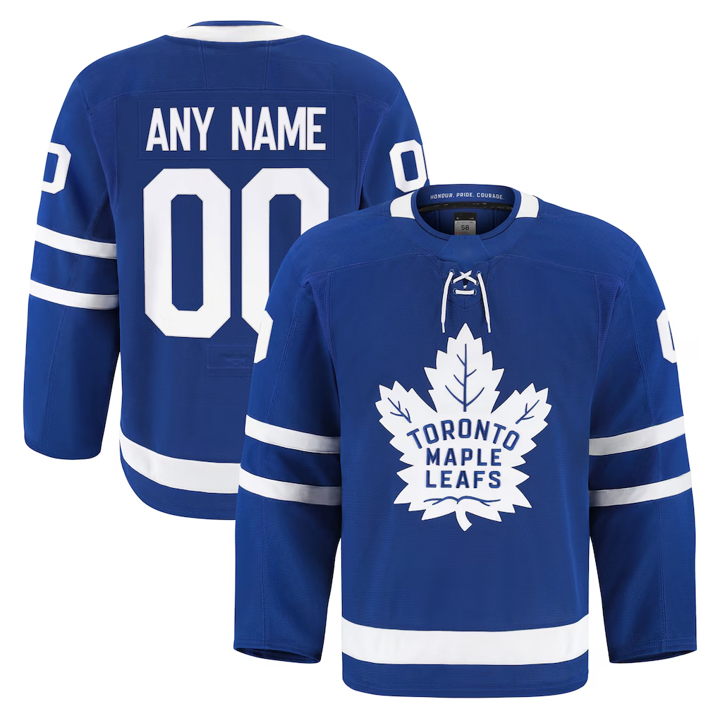 Friene Custom TM.Leafs Blue Home Authentic Pro Jerseys