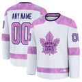 Friene Custom TM.Leafs White 2024 Hockey Fights Cancer Practice Jerseys