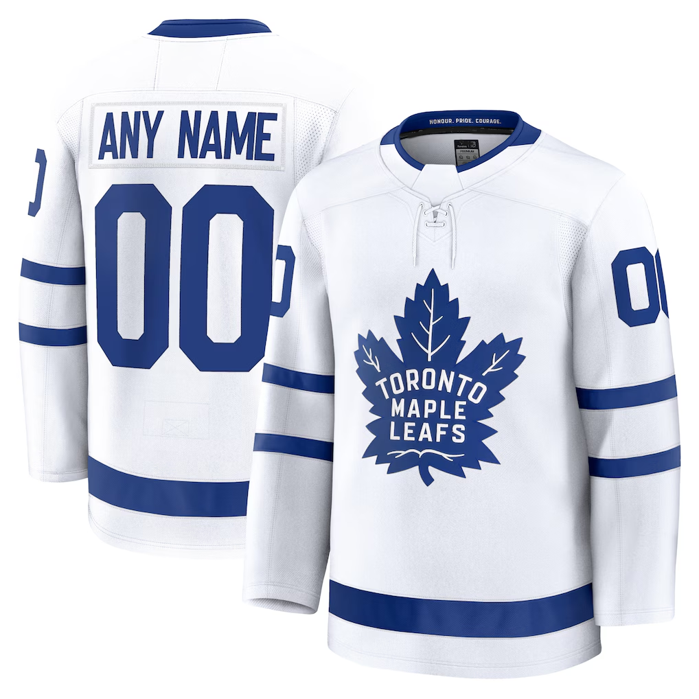 Friene Custom TM.Leafs White Away Premium Jerseys
