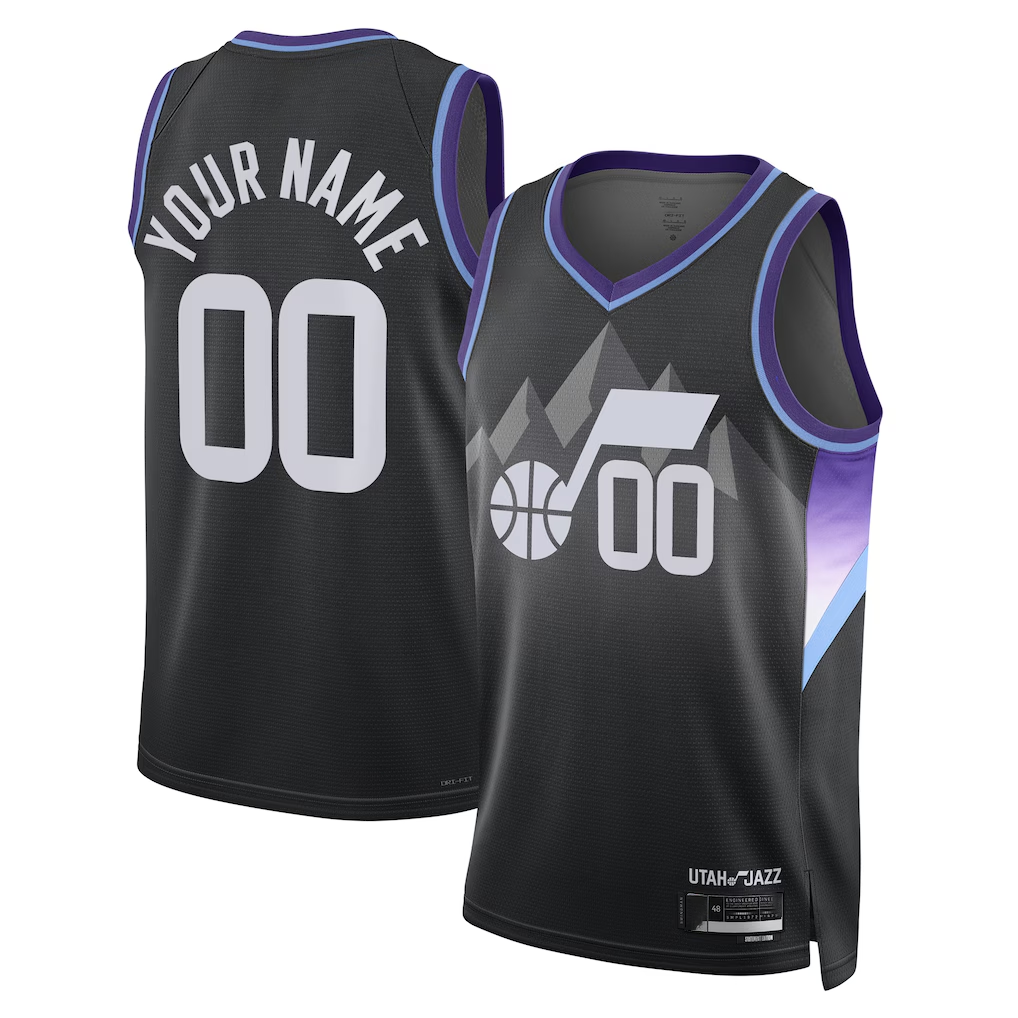 Friene Custom U.Jazz Black 2025 Swingman Stitched Jerseys - Statement Edition