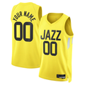 Friene Custom U.Jazz Gold Swingman Stitched Jerseys - Icon Edition