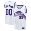 Friene Custom U.Jazz White Fast Break Replica Stitched Jerseys - Association Edition