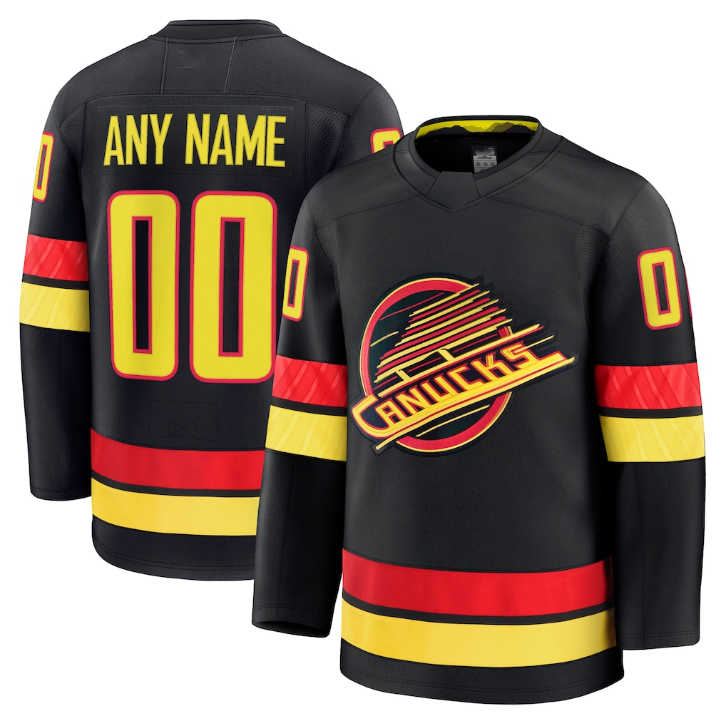 Friene Custom V.Canucks Black Alternate Premium Jerseys