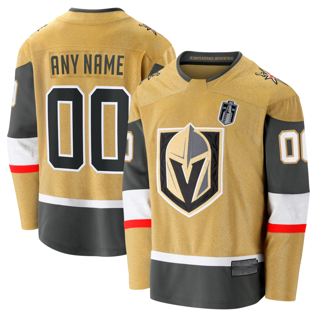 Friene Custom VG.Knights Gold 2026 Stanley Cup Final Breakaway Jerseys