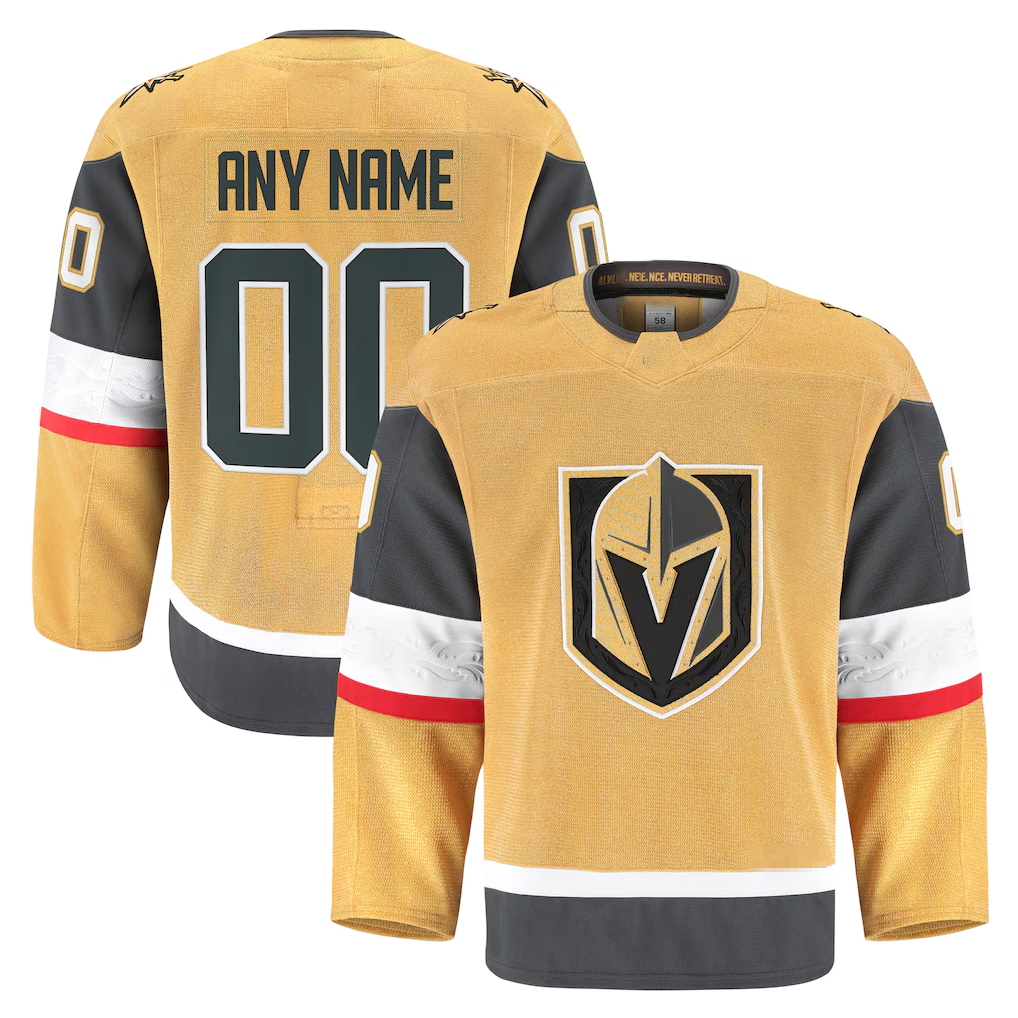 Friene Custom VG.Knights Gold Home Authentic Pro Jerseys