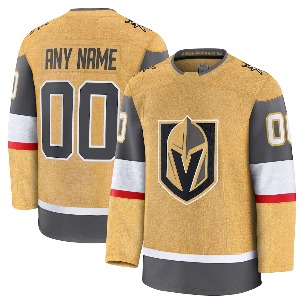 Friene Custom VG.Knights Gold Home Premium Jerseys