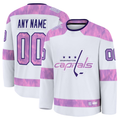 Friene Custom W.Capitals White 2024 Hockey Fights Cancer Practice Jerseys