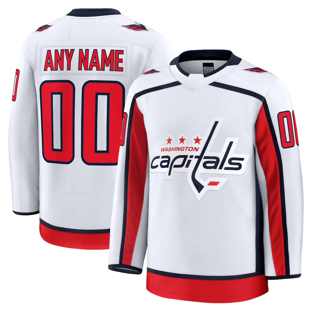 Friene Custom W.Capitals White Away Premium Jerseys
