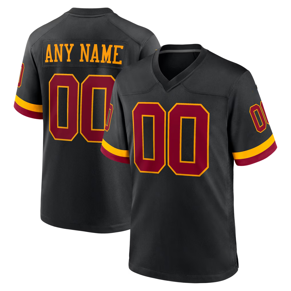 Friene Custom W.Commanders Black Hail Raiser Alternate Game Stitched Jerseys