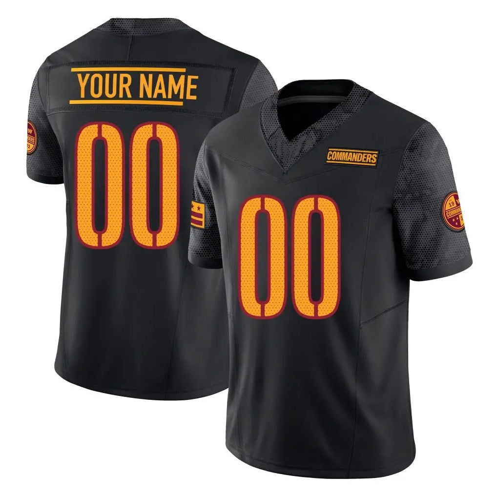 Friene Custom W.Commanders Black Limited Vapor F.U.S.E. Home Game Any Name & Numbers Stitched Jerseys