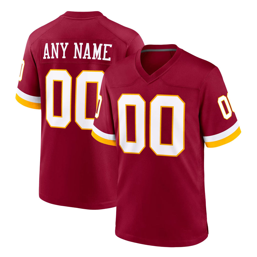 Friene Custom W.Commanders Burgundy Game Home Any Name & Numbers Stitched Jerseys