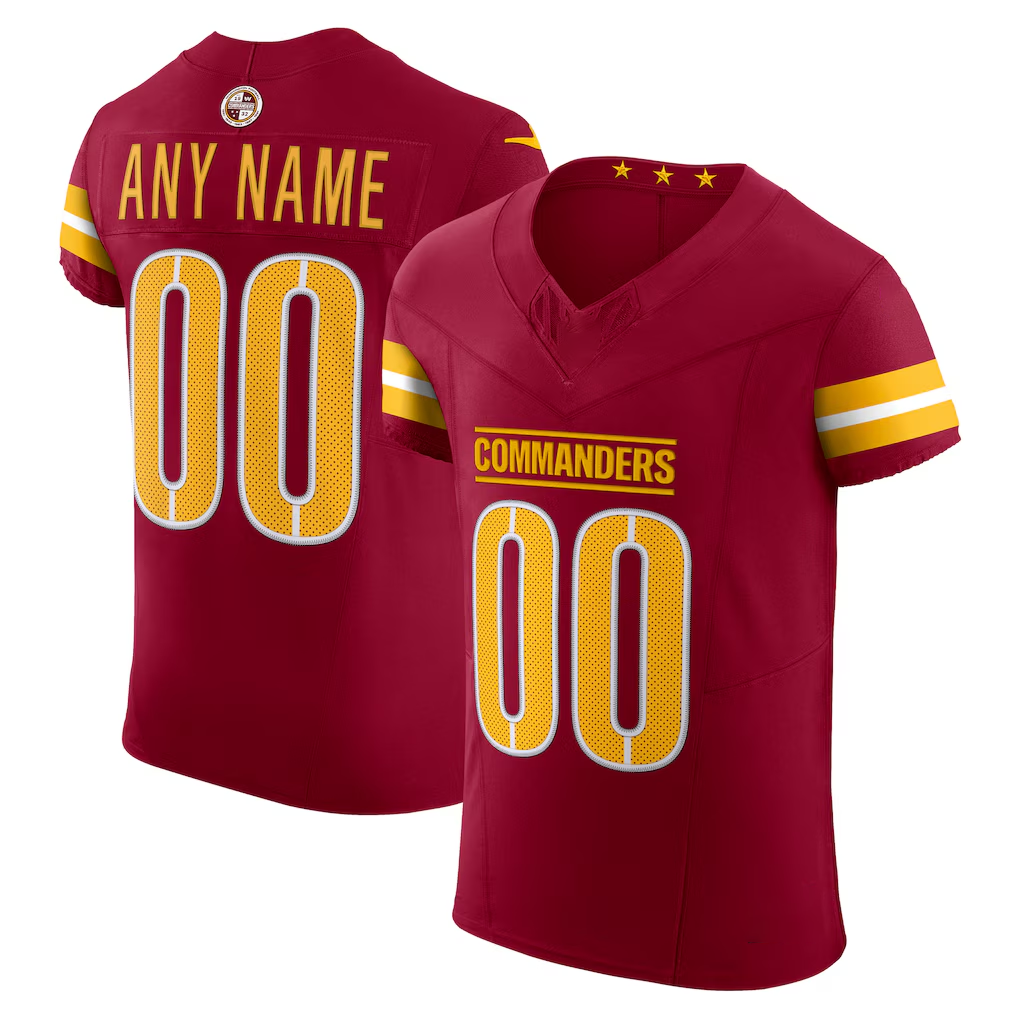 Friene Custom W.Commanders Burgundy Team Vapor F.U.S.E. Elite Stitched Jerseys