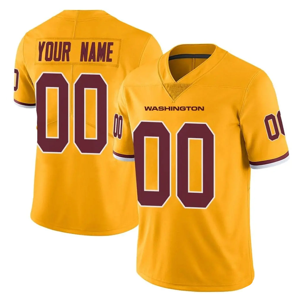 Friene Custom W.Commanders Gold Limited Color Rush Home Game Any Name & Numbers Stitched Jerseys
